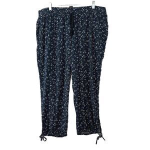 Lane Bryant Women’s Blue Floral Patterned Jogger Pants Size 18/20 Casual Comfort